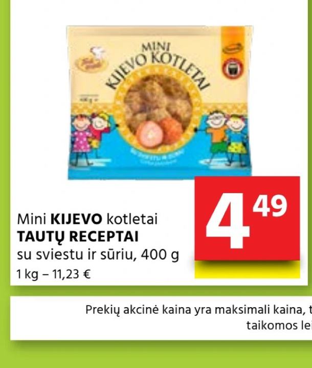 Mini KIJEVO kotletai TAUTŲ RECEPTAI su sviestu ir sūriu, 400 g