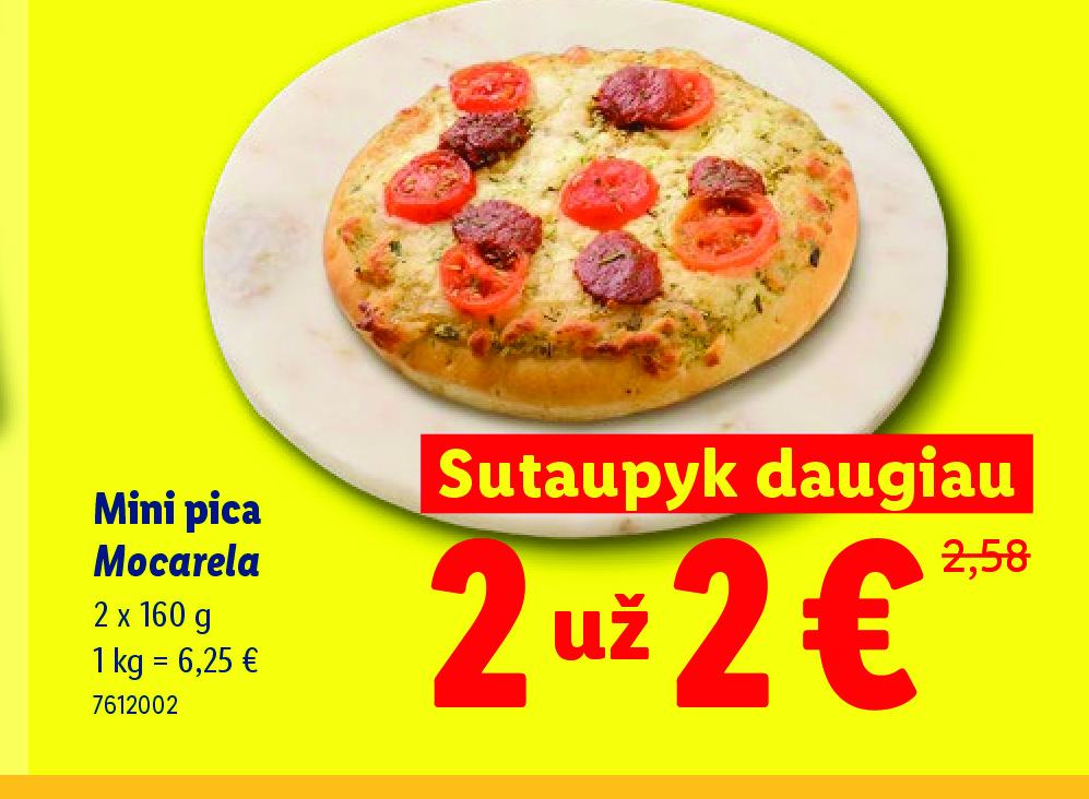 Mini pica Mocarela, 2 x 160 g