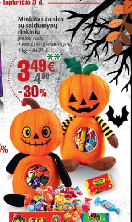 Minkštas žaislas su saldumynų rinkiniu, 141 g
