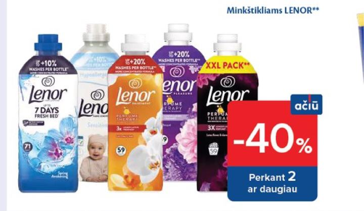Minkštikliams LENOR