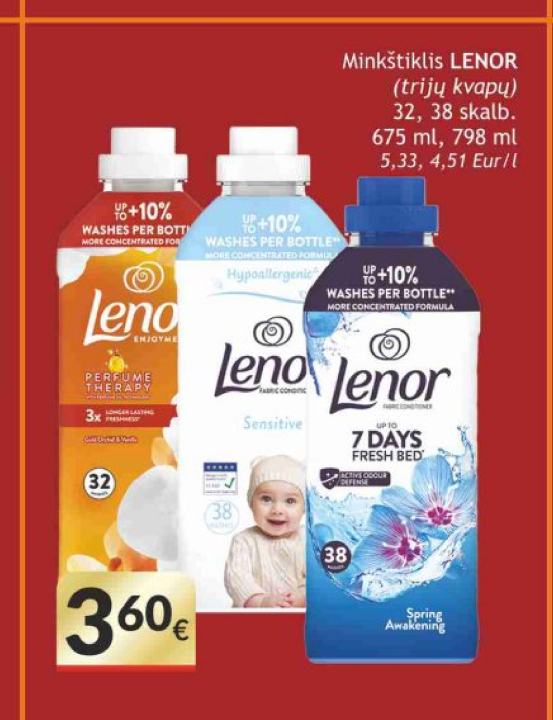 Minkštiklis LENOR, 38 skalb.