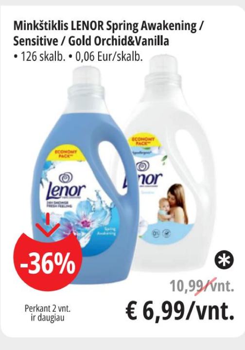Minkštiklis LENOR Spring Awakening / Sensitive / Gold Orchid&Vanilla