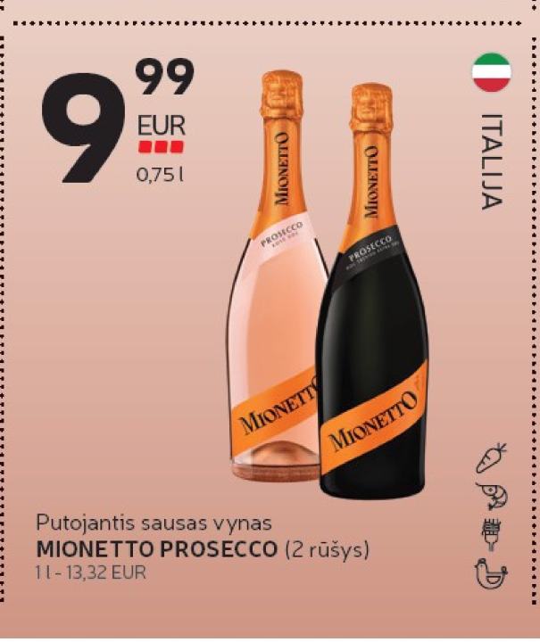 MIONETTO PROSECCO, 0.75 l