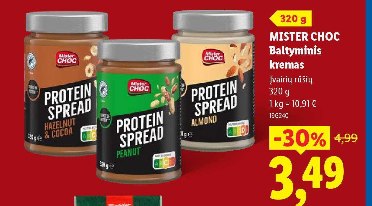 MISTER CHOC Baltyminis kremas, 320 g