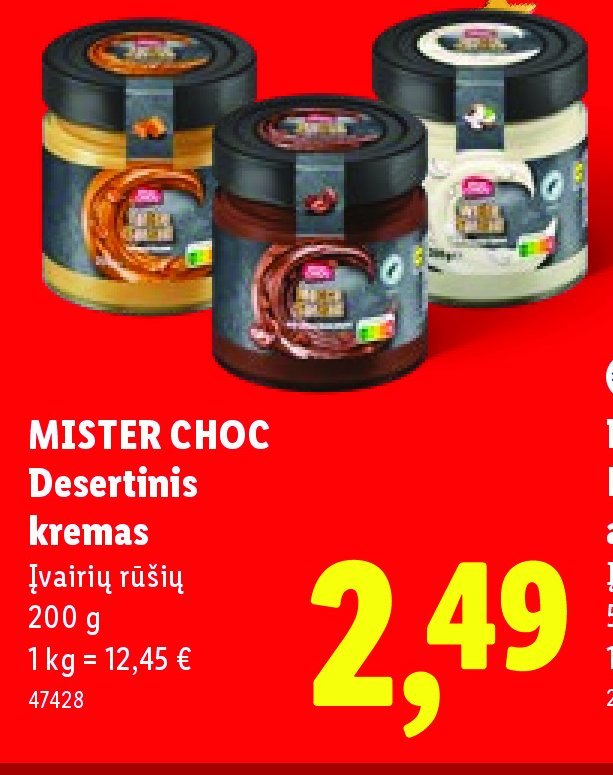 MISTER CHOC Desertinis kremas, 200 g