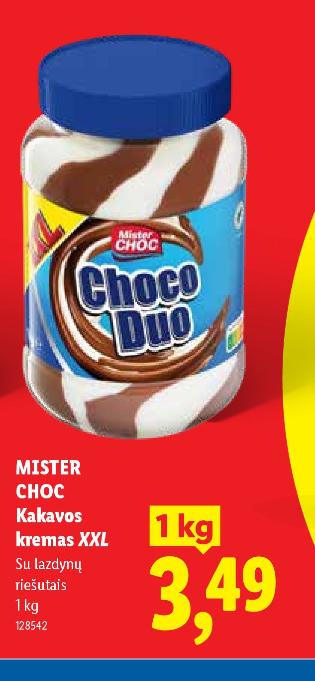 MISTER CHOC Kakavos kremas XXL, 1 kg