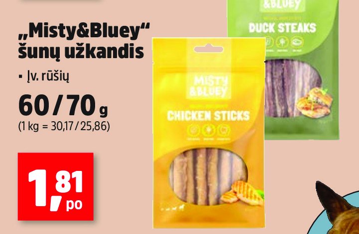 „Misty&Bluey“ šunų užkandis, 70 g