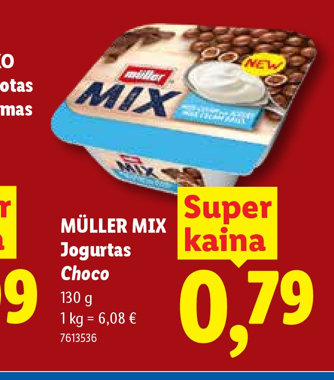 MÜLLER MIX Jogurtas Choco, 130 g