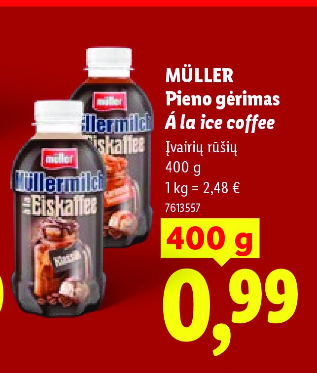 MÜLLER Pieno gėrimas Á la ice coffee, 400 g