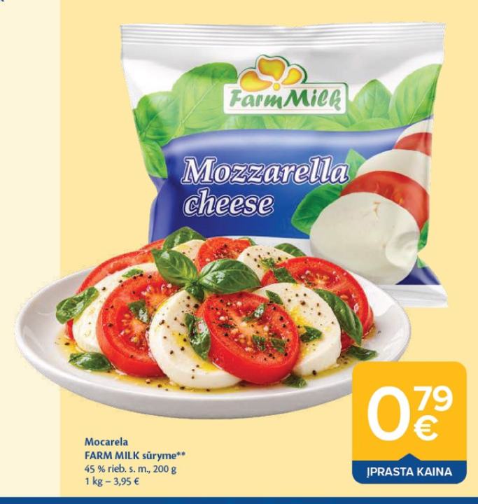Mocarela FARM MILK sūryme, 200 g
