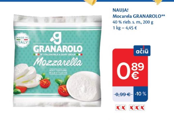 Mocarela GRANAROLO, 200 g