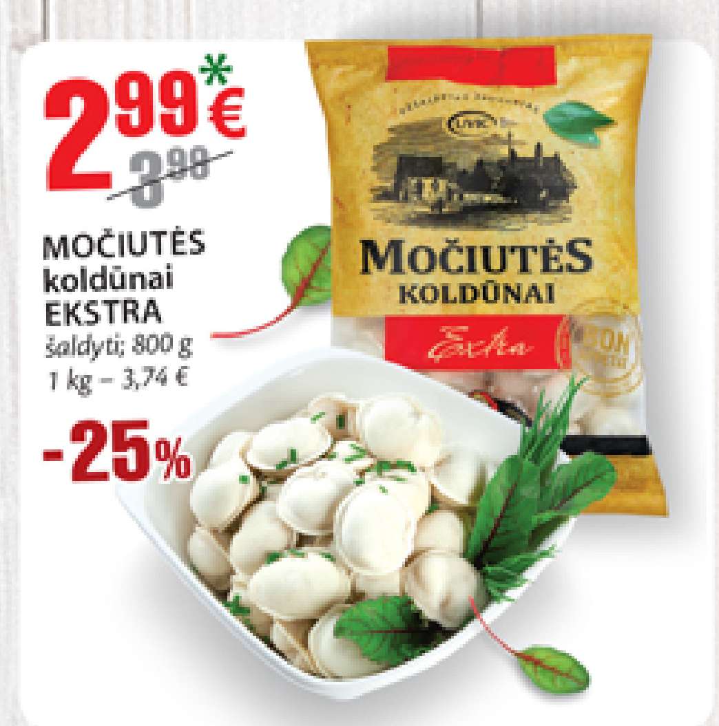 MOČIUTĖS koldūnai EKSTRA, 800 g