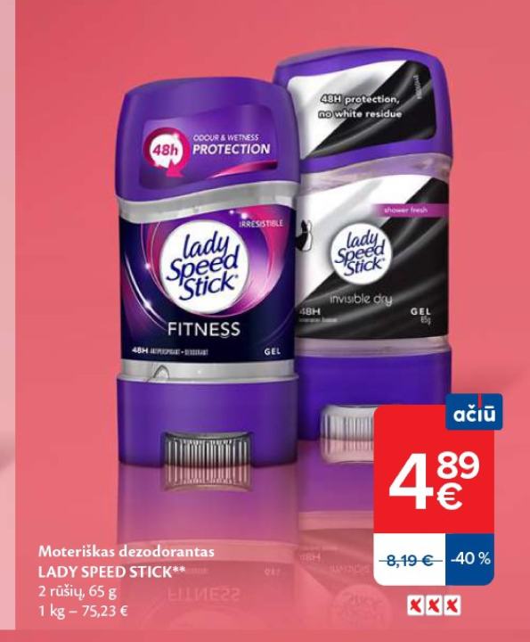 Moteriškas dezodorantas LADY SPEED STICK, 65 g