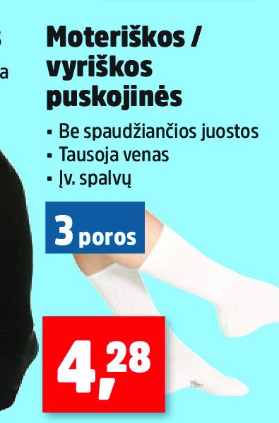 Moteriškos / vyriškos puskojinės