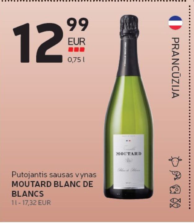 MOUTARD BLANC DE BLANCS, 0.75 l