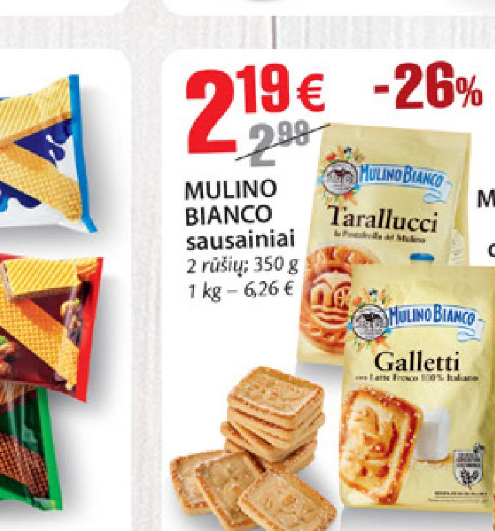 MULINO BIANCO sausainiai, 350 g