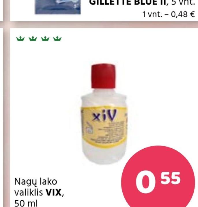 Nagų lako valiklis VIX, 50 ml