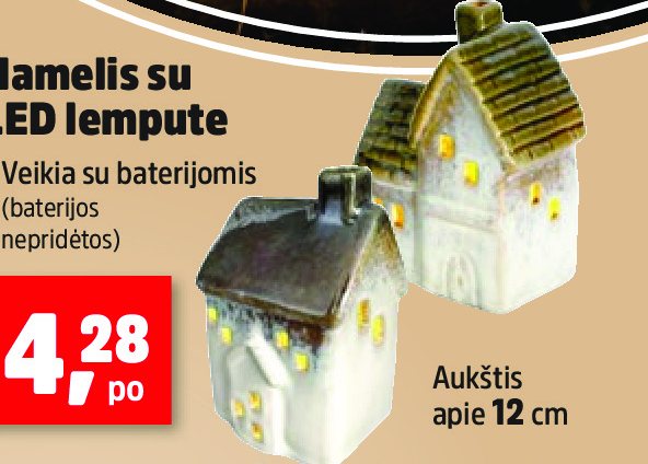 Namelis su LED lempute, 12 cm