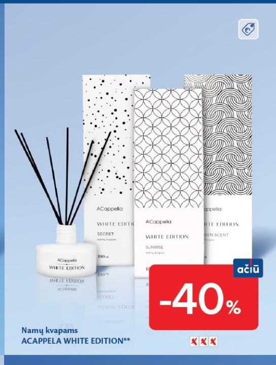 Namų kvapams ACAPPELA WHITE EDITION