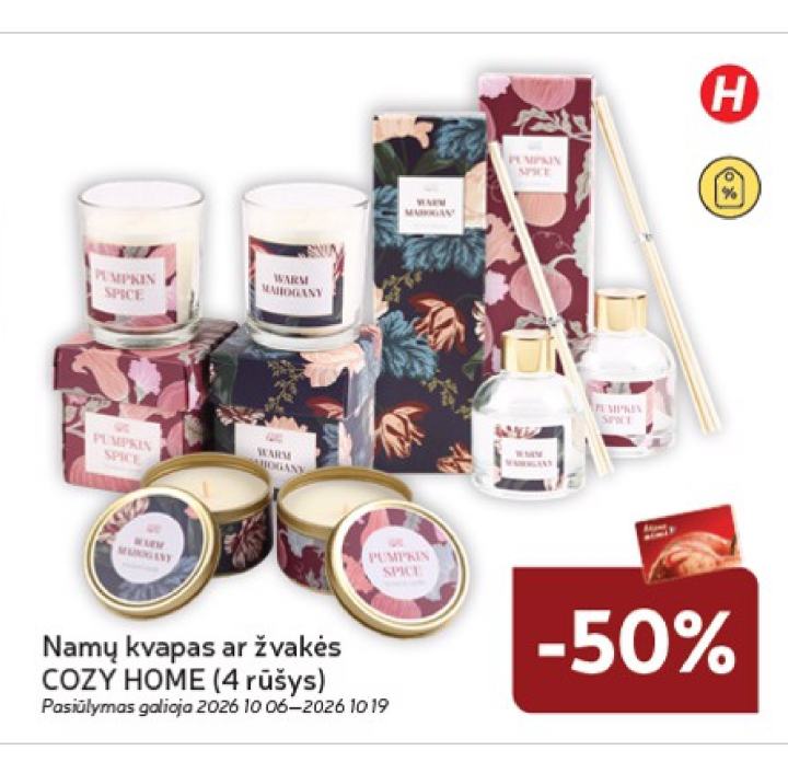 Namų kvapas ar žvakės COZY HOME