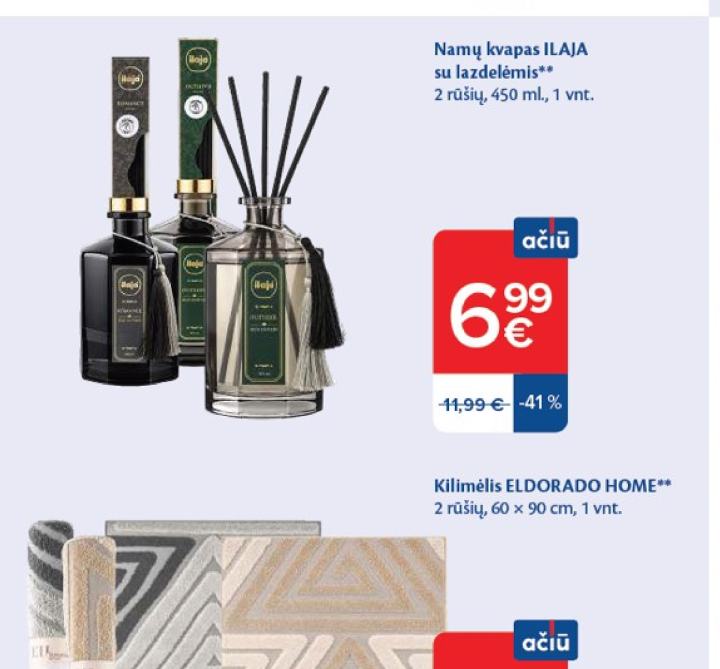Namų kvapas ILAJA su lazdelėmis, 450 ml