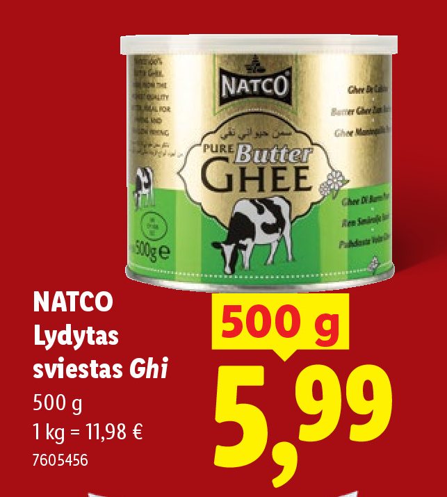 NATCO Lydytas sviestas Ghi, 500 g