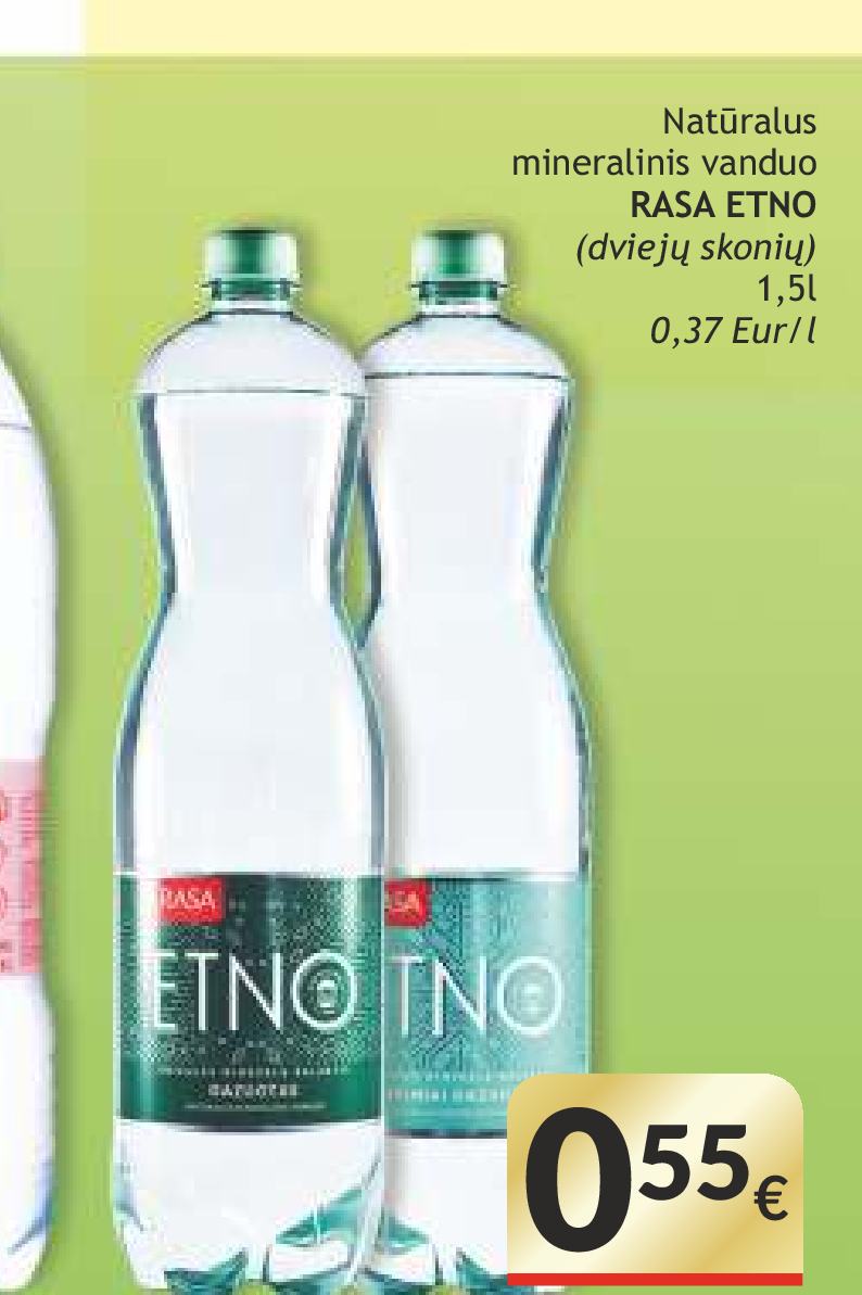 Natūralus mineralinis vanduo RASA ETNO, 1.5 l