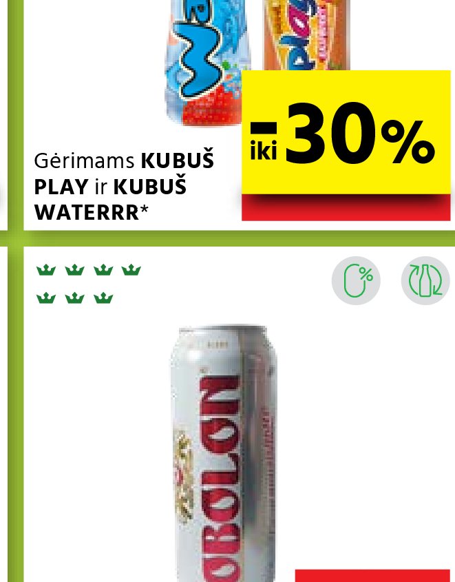 Nealkoholinis alus OBOLON, 0.5 l