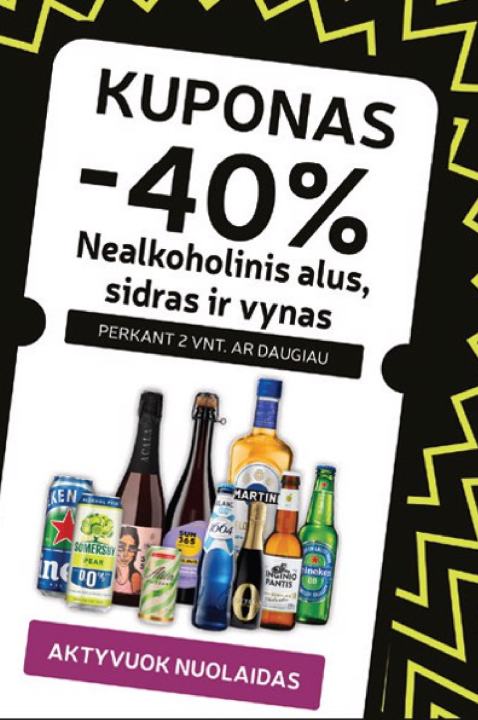 Nealkoholinis alus, sidras ir vynas