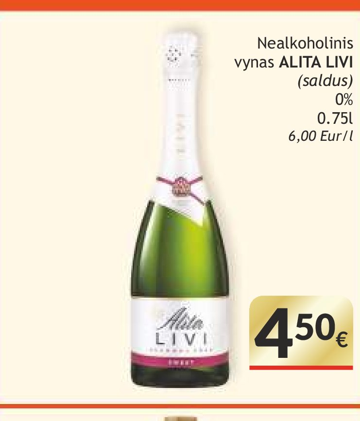 Nealkoholinis vynas ALITA LIVI, 0.75 l