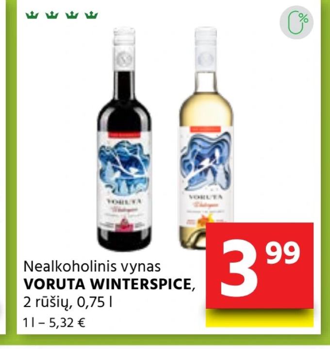 Nealkoholinis vynas VORUTA WINTERSPICE, 0.75 l