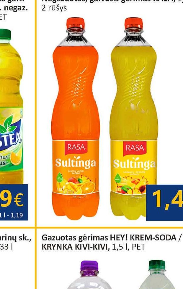 Negazuotas, gaivusis gėrimas RASA