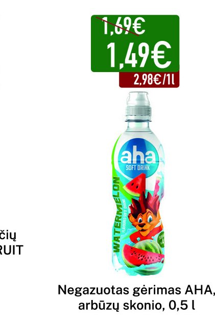 Negazuotas gėrimas AHA, 0.5 l