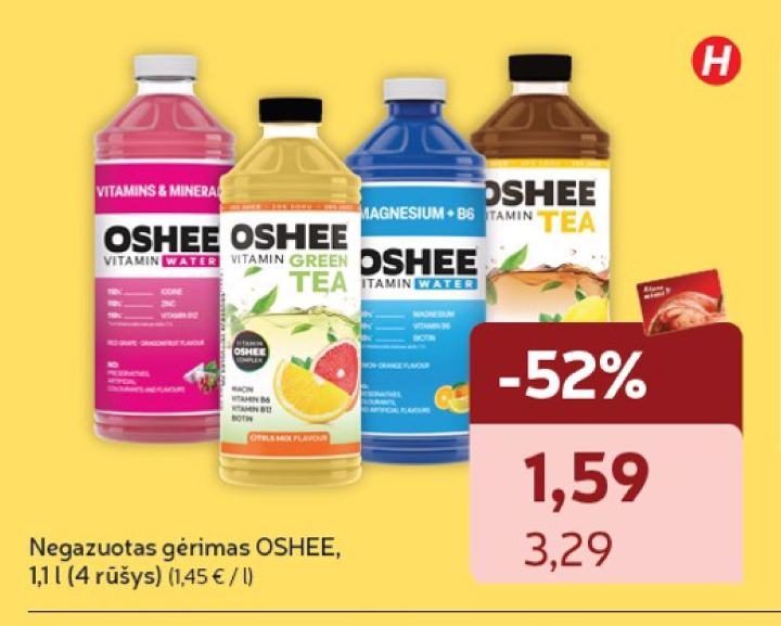 Negazuotas gėrimas OSHEE, 1.1 l