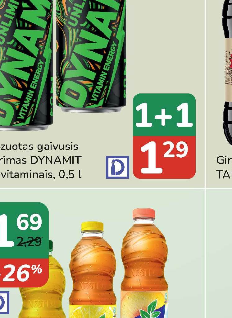 Negazuoti gaivieji gėrimai NESTEA, 0.5 l
