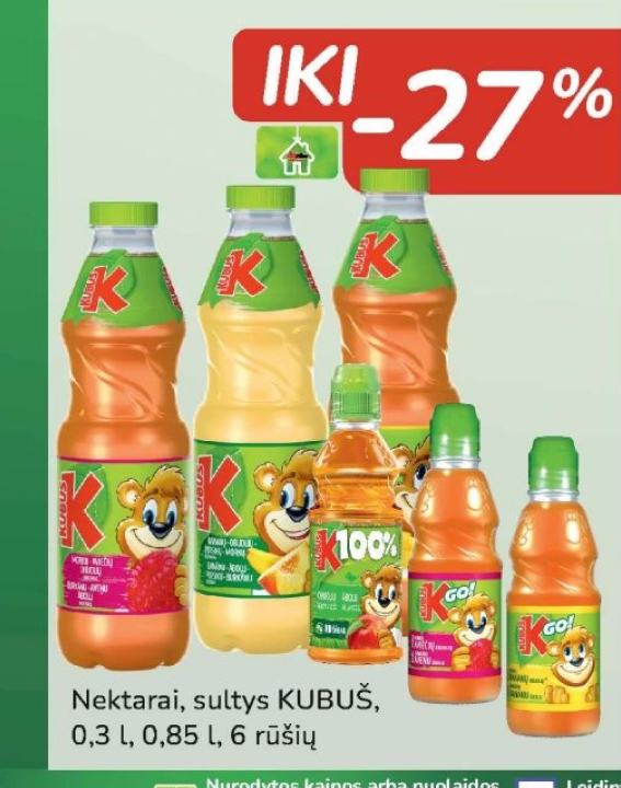 Nektarai, sultys KUBUŠ, 0.3 l