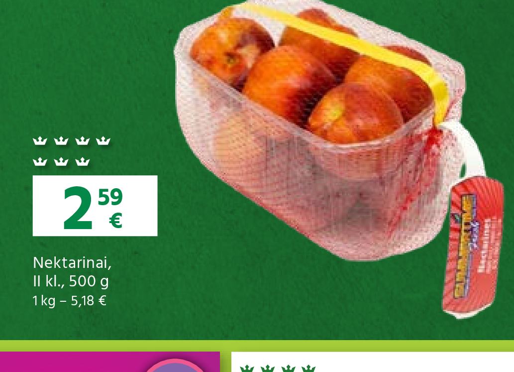 Nektarinai, 500 g