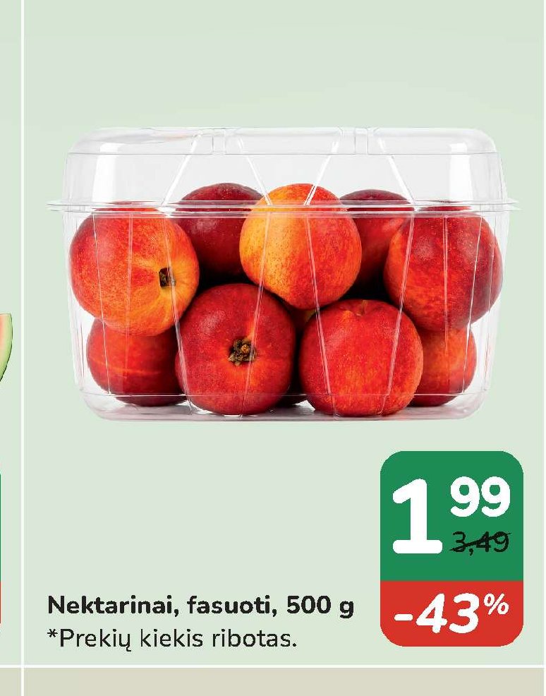 Nektarinai, fasuoti, 500 g
