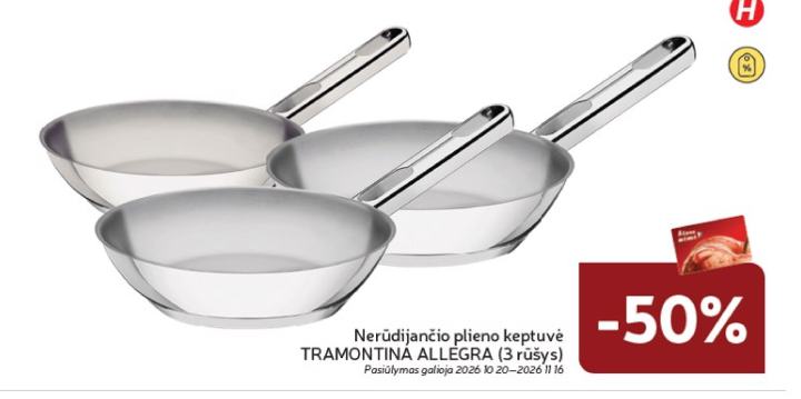 Nerūdijančio plieno keptuvė TRAMONTINA ALLEGRA