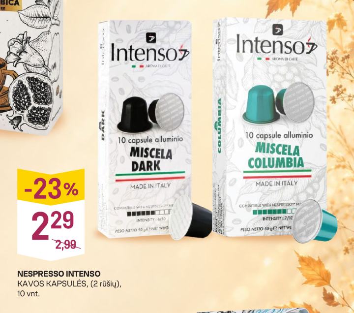 NESPRESSO INTENSO KAVOS KAPSULĖS, 10 vnt