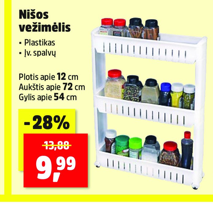 Nišos vežimėlis, 12 cm
