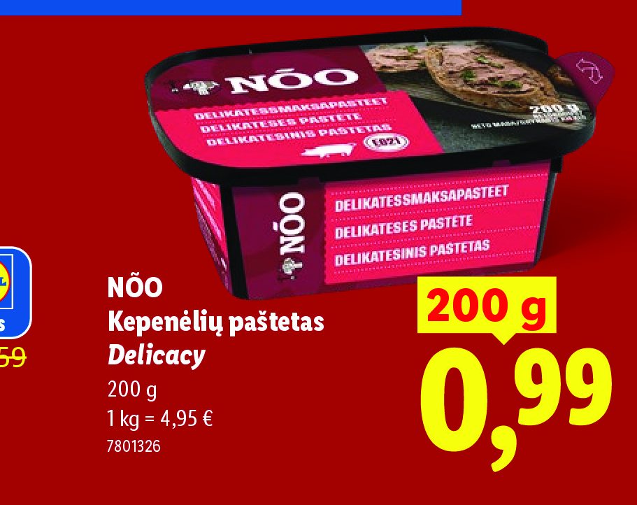 NÕO Kepenėlių paštetas Delicacy, 200 g