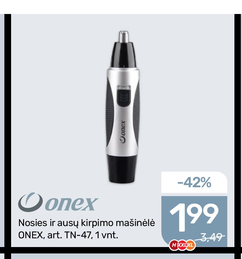 Nosies ir ausų kirpimo mašinėlė ONEX, 1 vnt