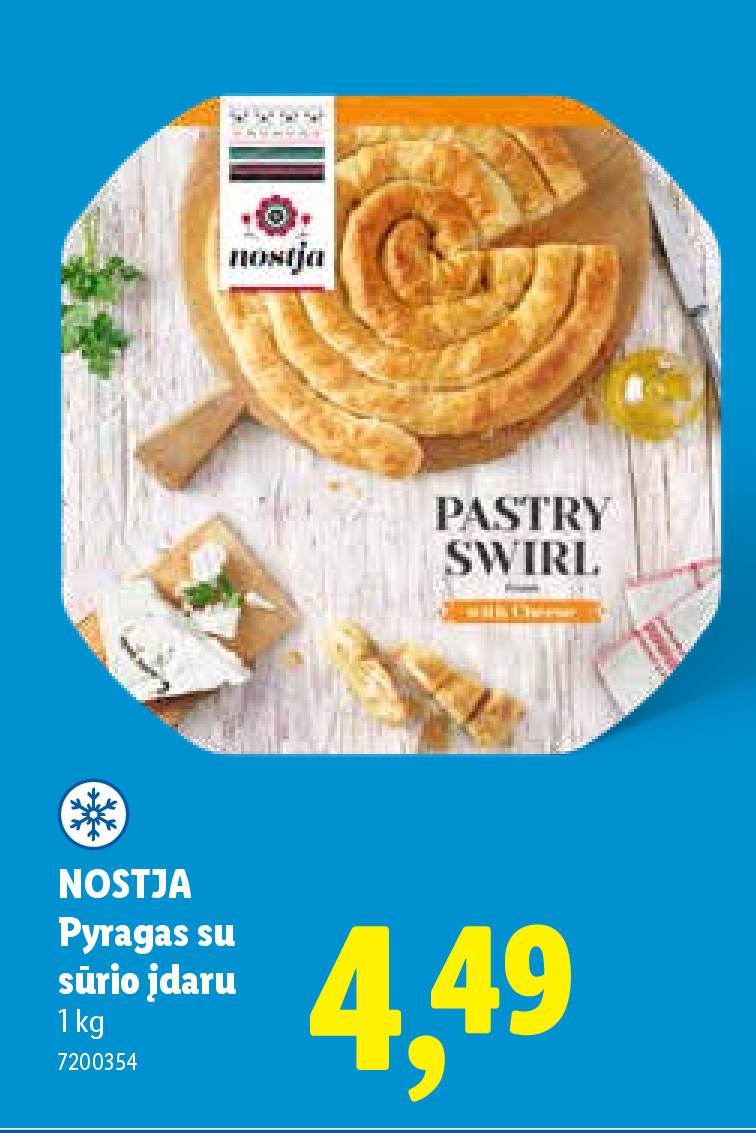 NOSTJA Pyragas su sūrio įdaru, 1 kg