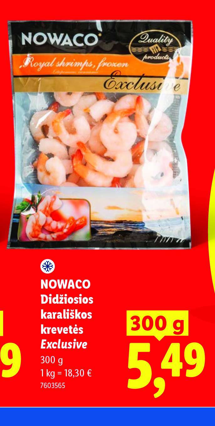 NOWACO Didžiosios karališkos krevetės Exclusive, 300 g