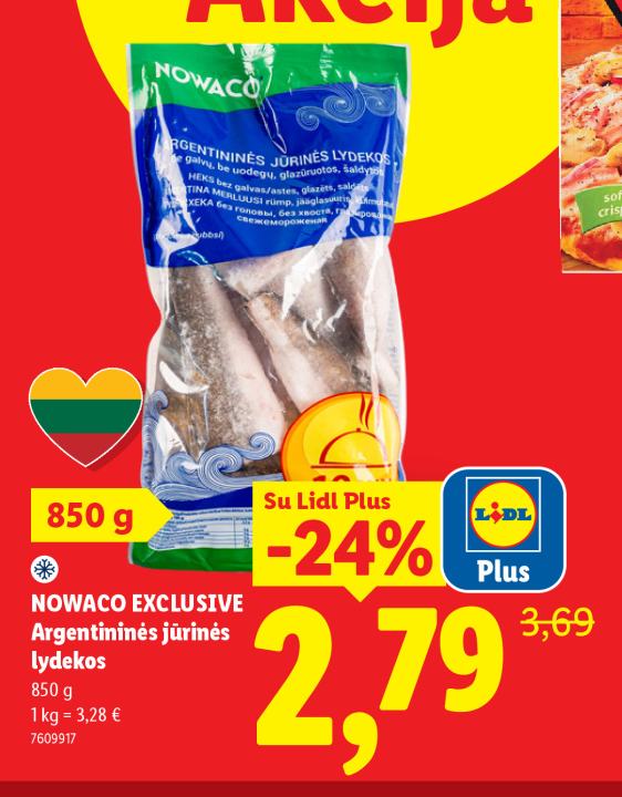 NOWACO EXCLUSIVE Argentininės jūrinės lydekos, 850 g