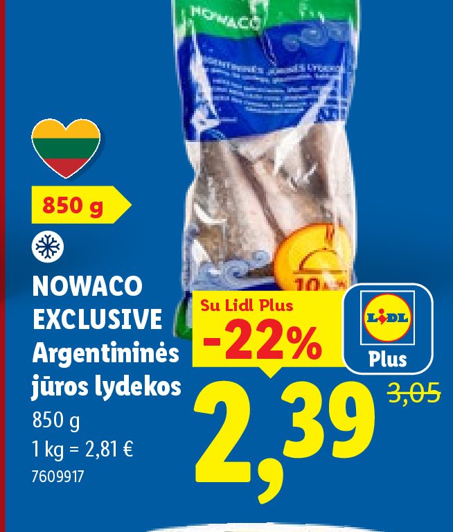 NOWACO EXCLUSIVE Argentininės jūros lydekos, 850 g
