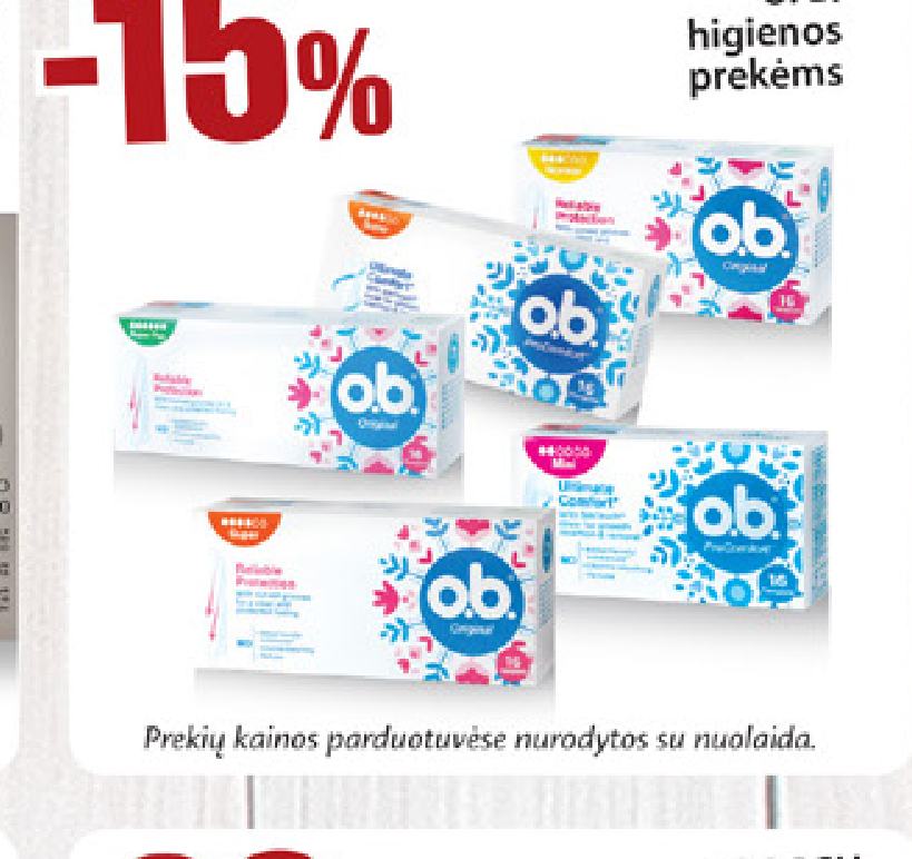 O. B. higienos prekėms