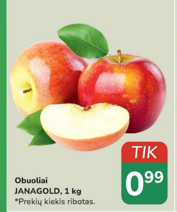 Obuoliai JANAGOLD, 1 kg