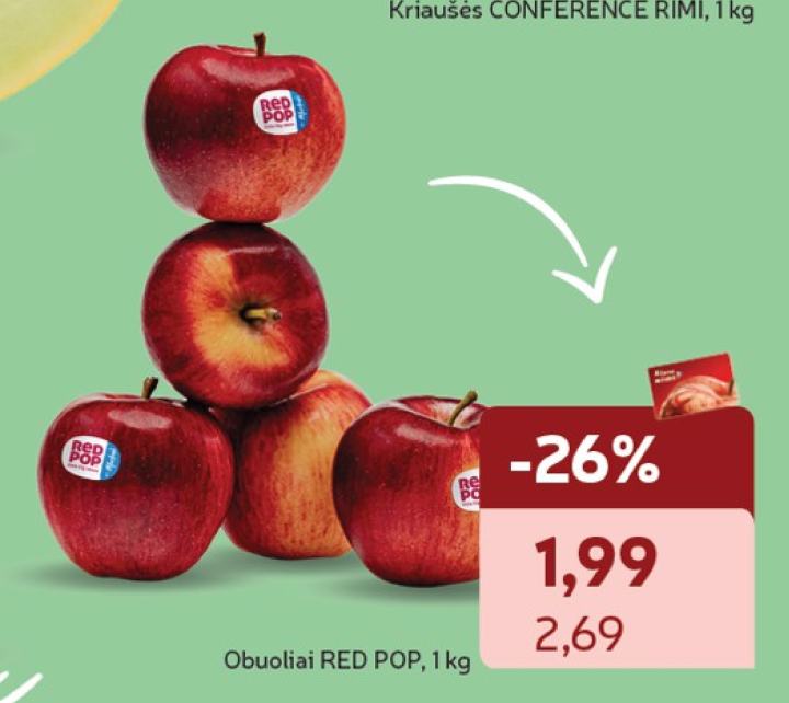Obuoliai RED POP, 1 kg